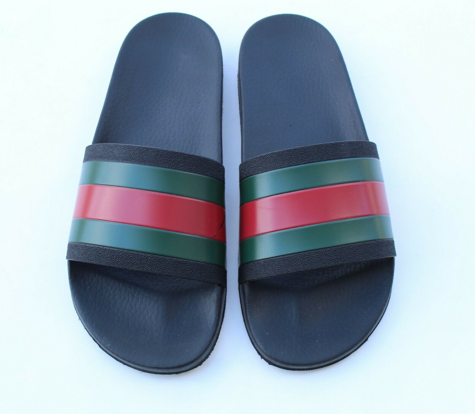 Gucci Rubber Slides Red Green