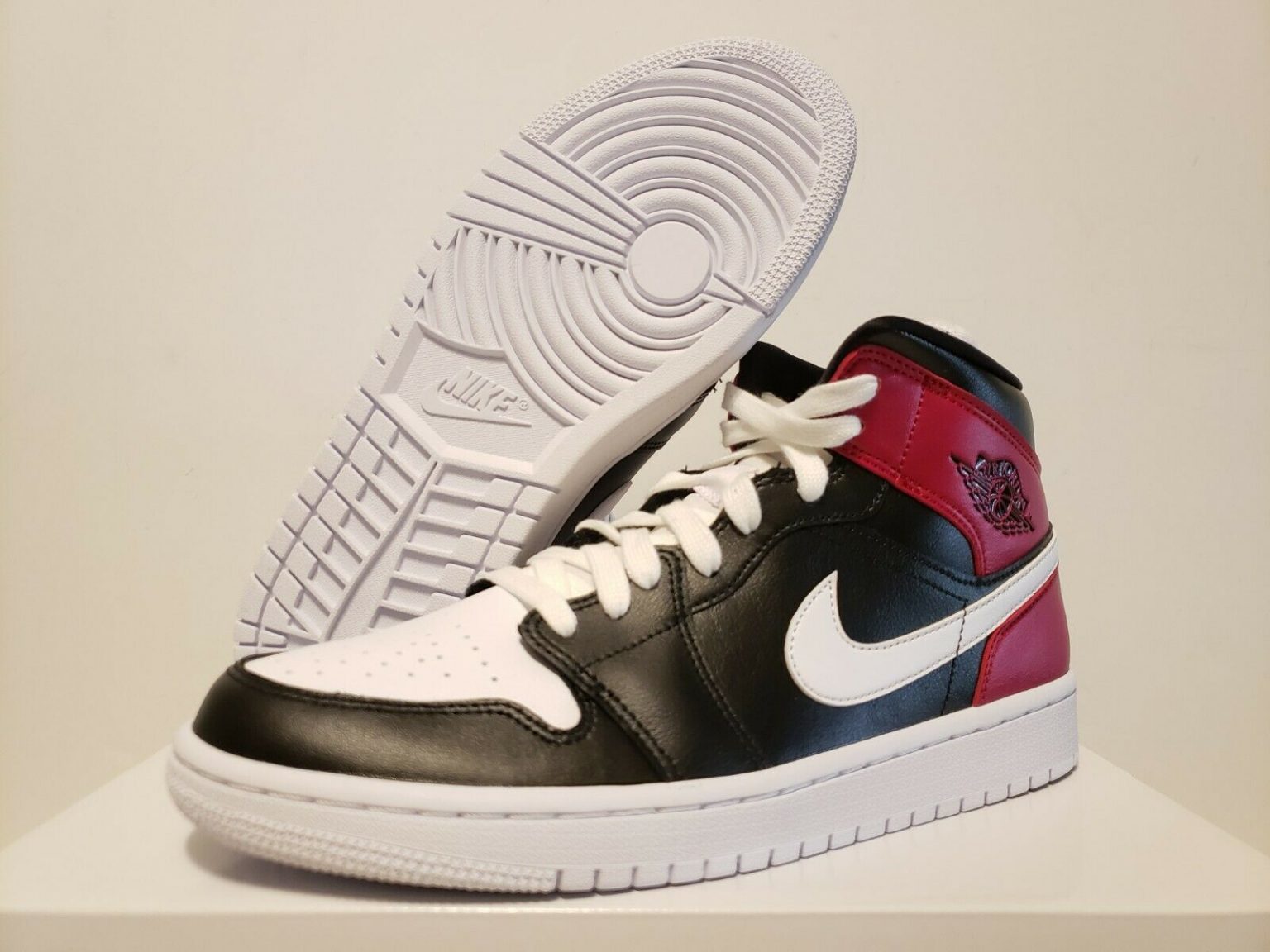 half red and black jordan 1