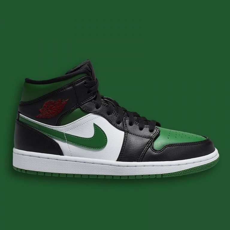 Jordan 1 Mid Green Toe For Sale - Kicks Collector