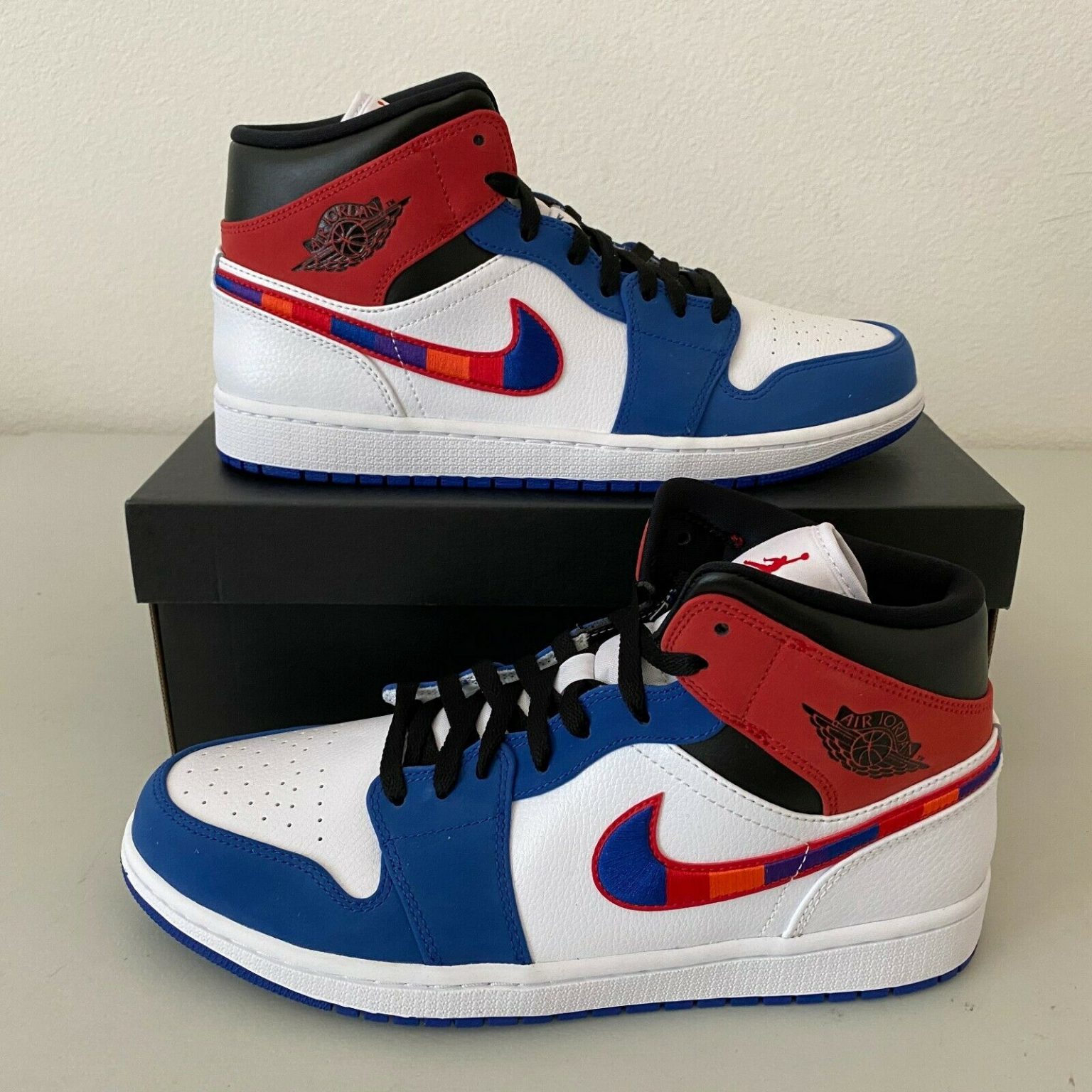 Jordan 1 Mid Multi-Color Swoosh For Sale - Kicks Collector