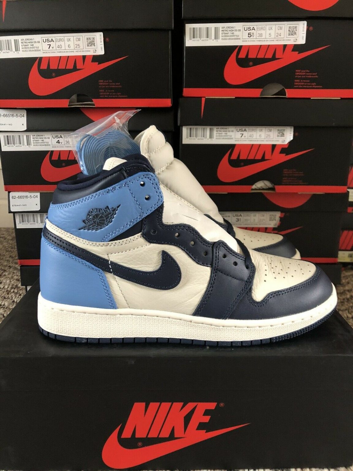 jordan 1 unc obsidian gs