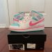 Jordan 1 Mid White Pink Green Soar GS