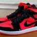 Jordan 1 Mid Hot Punch Black W